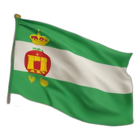 Bandera de Extremadura con una roca sticker