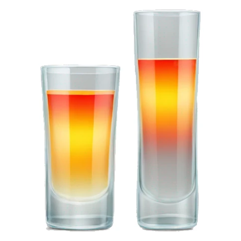 Tequila sunrise in long straight glass sticker