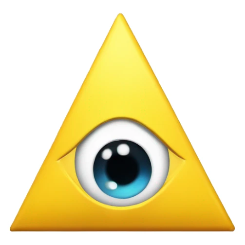 Bill Cipher, Eye of Providence, Yellow Triangle with single eye and bowtie and top hat. sticker
