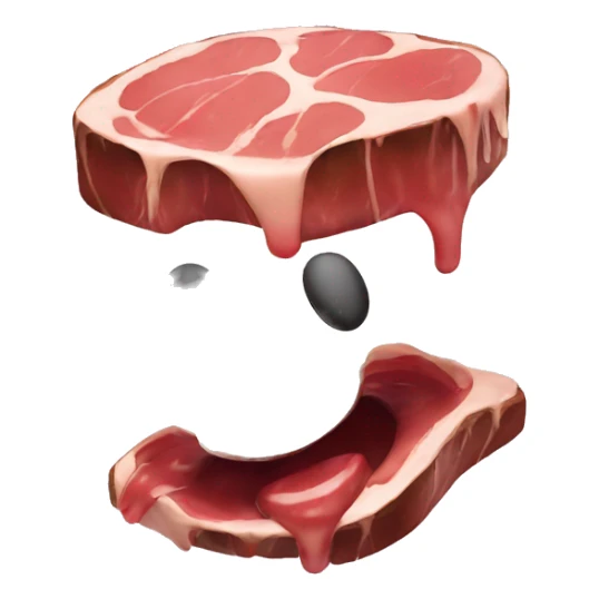 Mix of the melting smiley with a frozen steak sticker