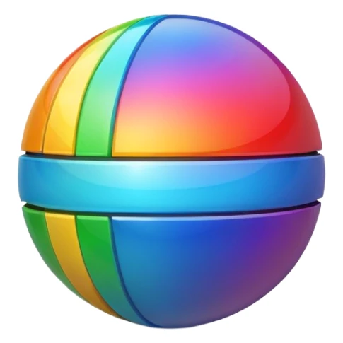 Tv globo logo with rainbow line and a ball sticker