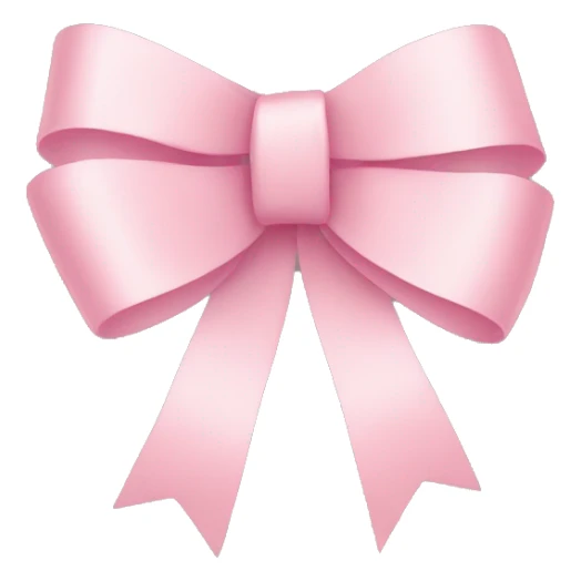 light pink ribbon bow sticker