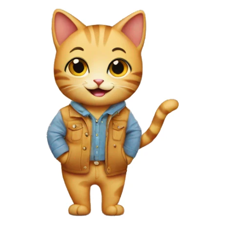 happy gay cat on a clothing shopping spree sticker