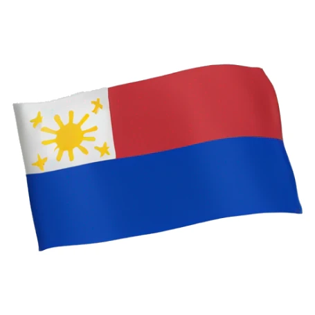 Generate Philippine flag but the color blue and red swap sticker