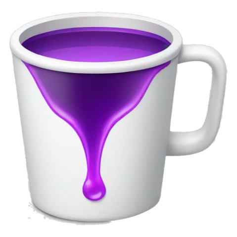 a white cup full of purple drink sticker