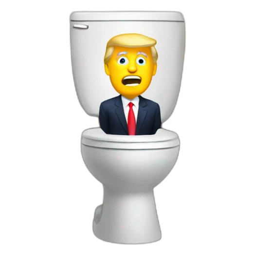 Trump at toilet sticker
