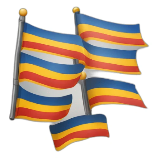 Bandera quatre barres catalana, format icona horitzontal sticker