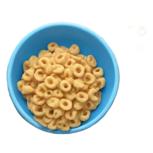 bowl with cereal colour sweet blue sticker