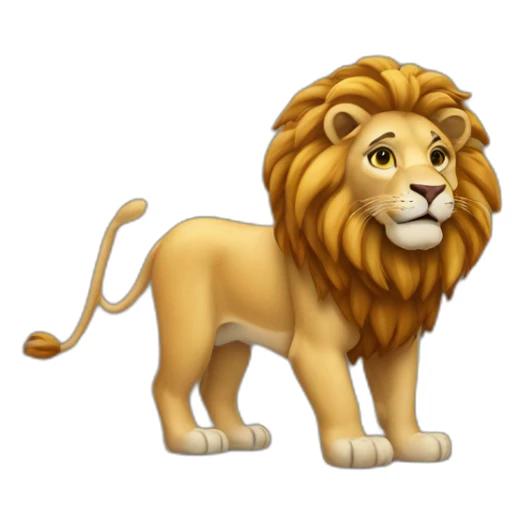 Pantere noit sur un lion sticker