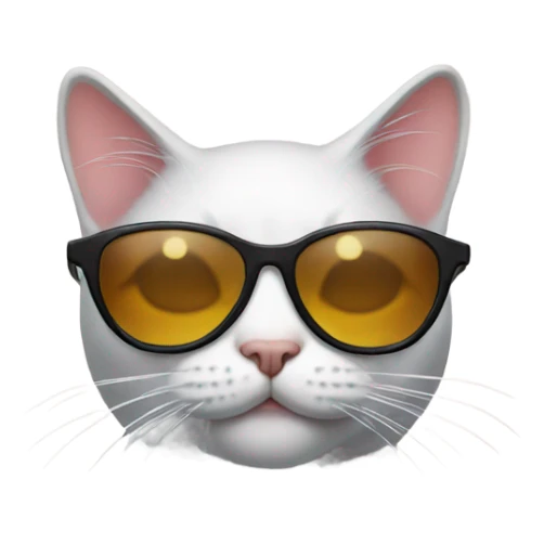 Cat with sunglasses sticker