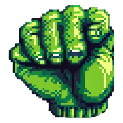 hulk green fist sticker