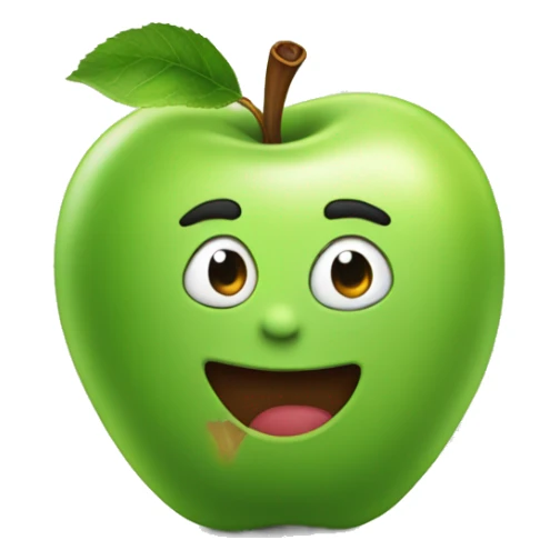 green apple that says brat on it sticker