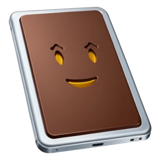 une tbalette de chocolat emballé dans de l'aluminium sticker