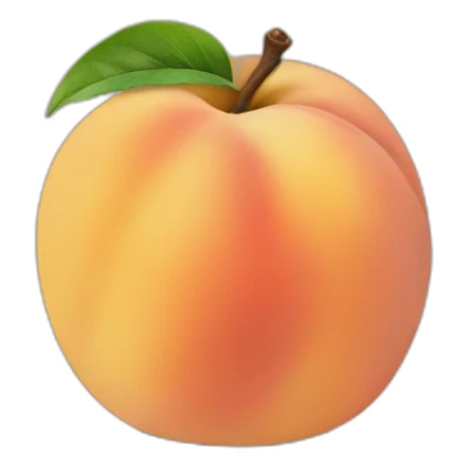 polaroid of a peach sticker