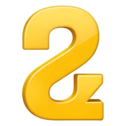 Prompt: Number "2"
Visual: Large number "2" in white.
Graphics: Yellow (#FFDF00) underline under the number.
Animation: Number slides in from left, underline draws in.
Placement: Center chest zone.
Background: Transparent.
 sticker