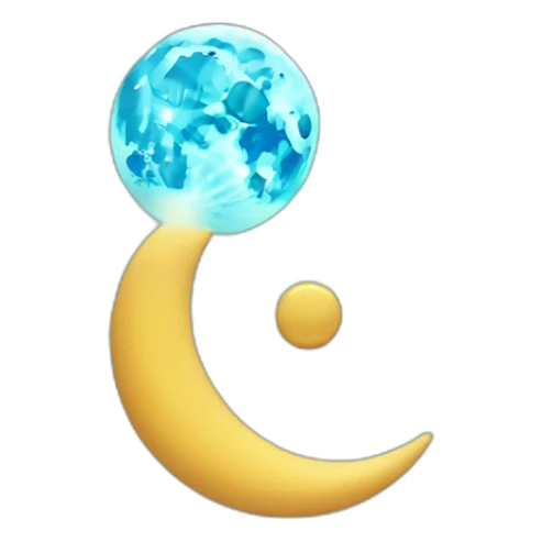 muon particle being shot to the moon sticker