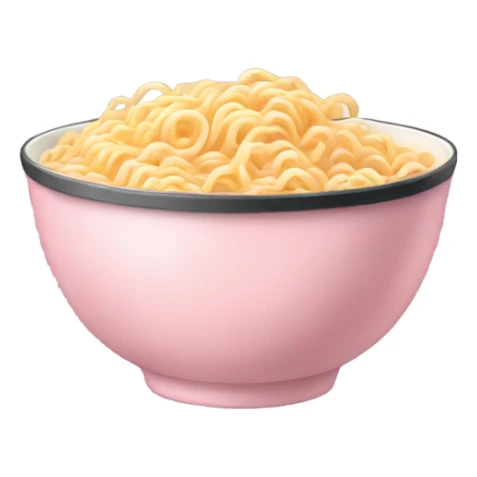 Light Pink Bowl of ramen noodles sticker