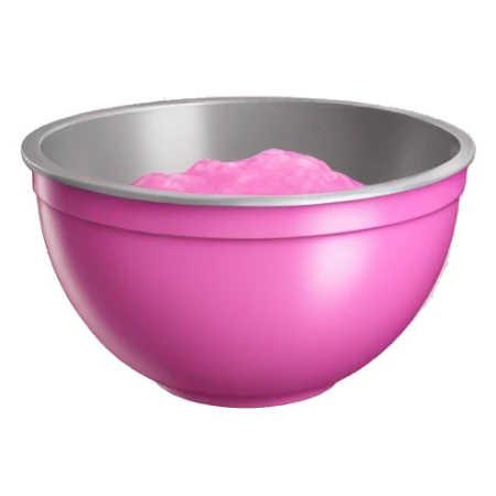 Realistic bubbleguml pink mixing bowl sticker