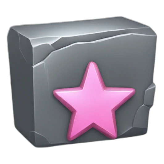 iron ingot with a pink star sticker