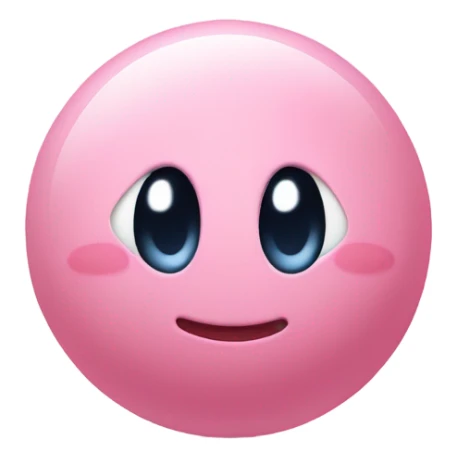 Anime style Kirby shaped ball sticker