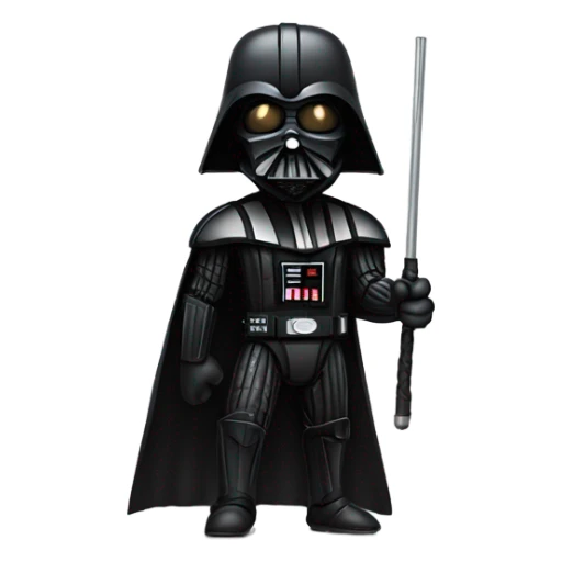 Realistic Darth Vader with a bo staff and a menacing look  sticker