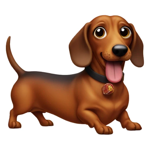 Wiener dog smoking a cigar sticker