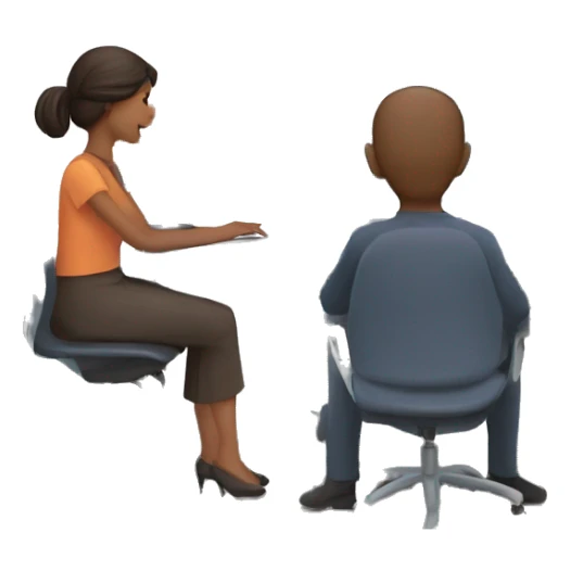 two men and woman sitting in front of computers, charts and graphs at the backgroun sticker