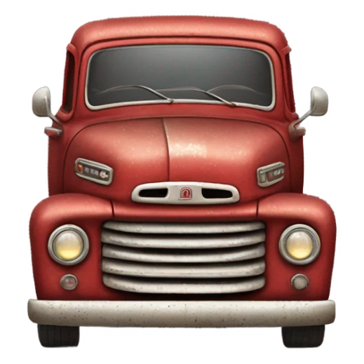 Red old style pick up truck sticker