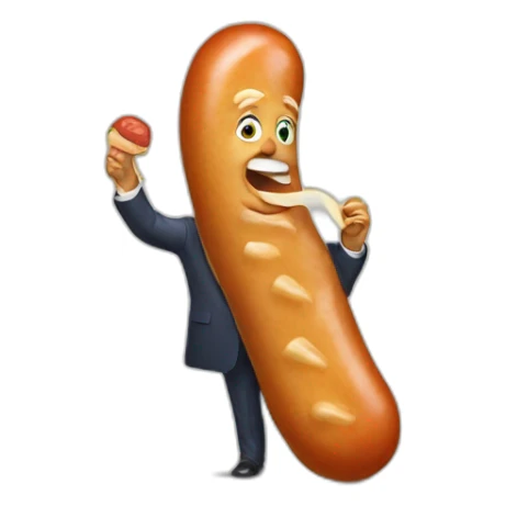 trump-holding-his-sausage sticker