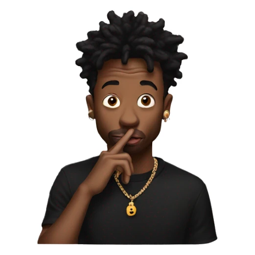 21 savage with fingers on lips sticker