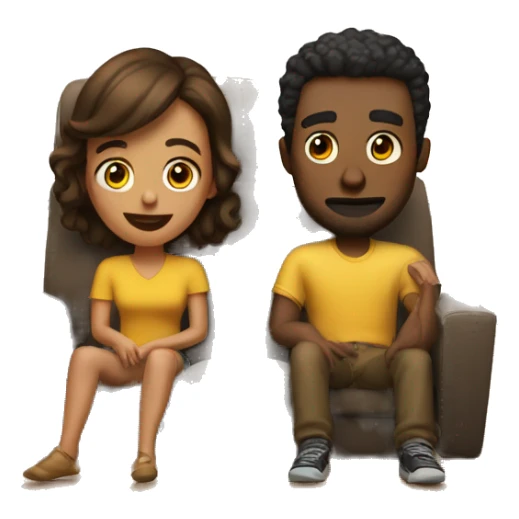 Partners watching movie on Netflix  sticker