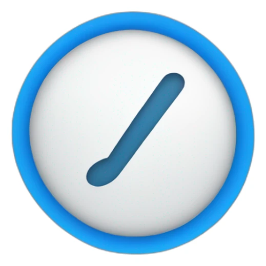 A white colored right tick which is formed inside a blue colored circle. sticker