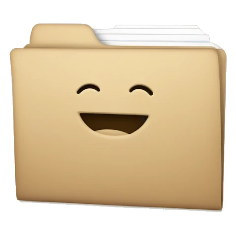 a folder full of paper with a visible home symbol on it sticker