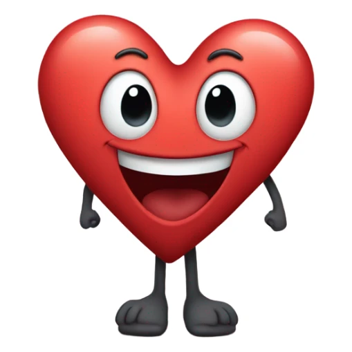 Big heart with feet sticker