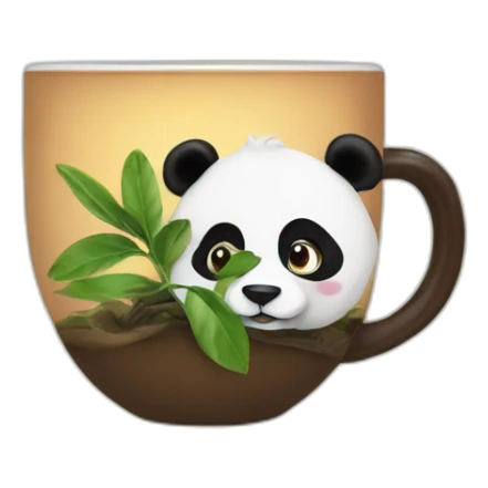 tea +panda sticker