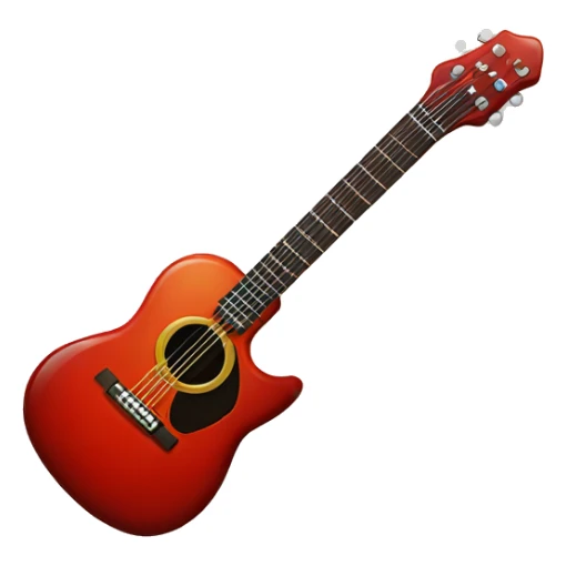 guitar in shape of heart sticker