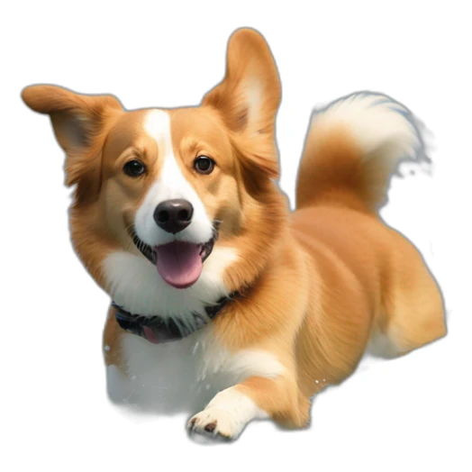 Duck tolling retriever corgi swimming sticker