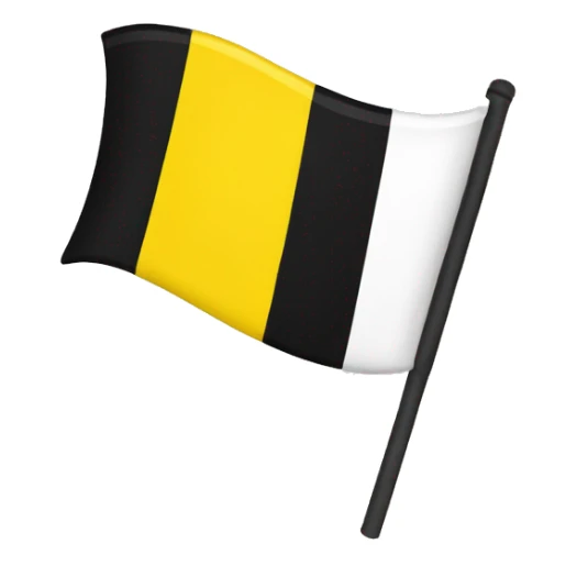 black yellow white flag sticker