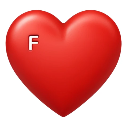 red heart on blue background and the letters F C B sticker