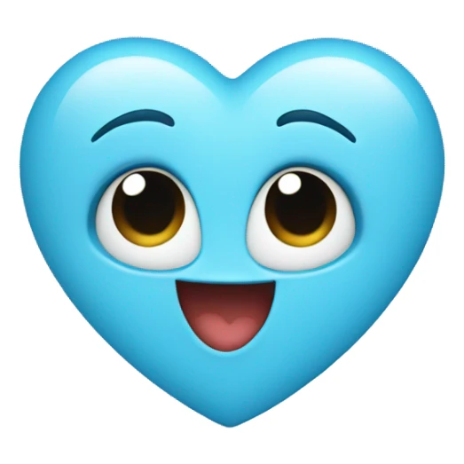 Baby Blue Heart Like the original Heart Apple Design sticker