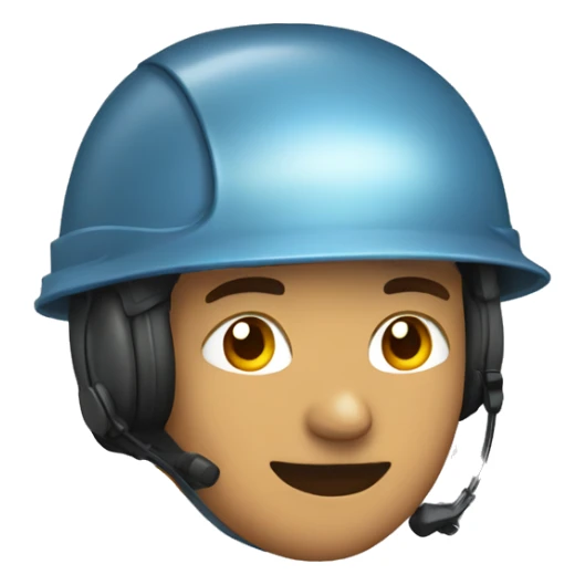 Youngman wearing , helmet safety and earplug sticker