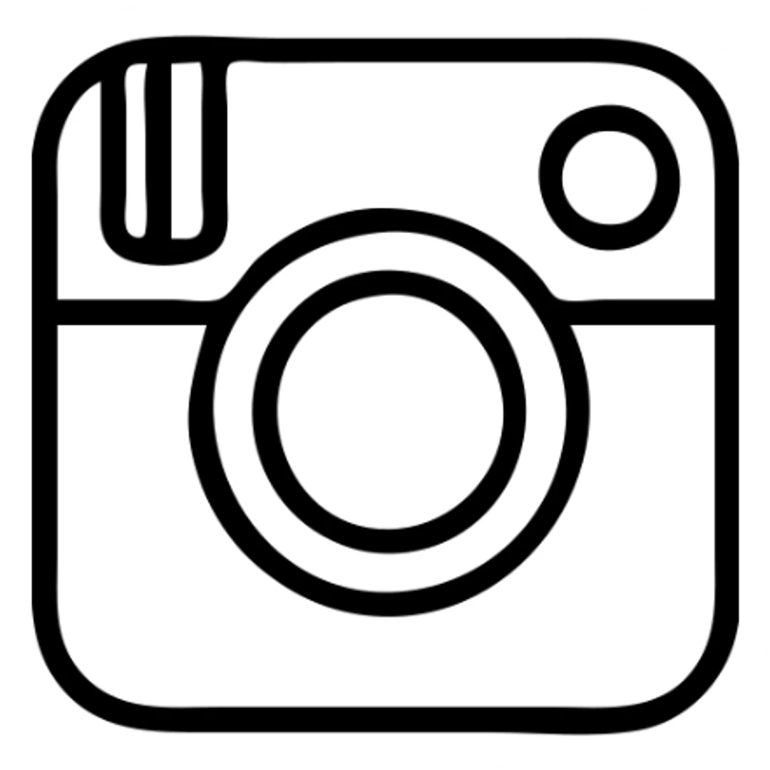 Minimalist Instagram icon, outlined, clean and modern sticker