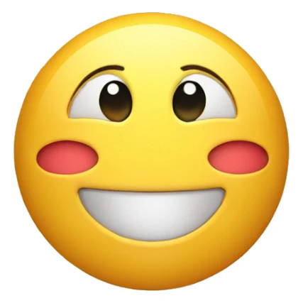 a circle happy face emoji 3d with hear eyes  sticker