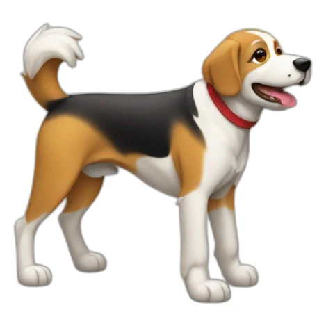 Chien qui fait du rugby sticker