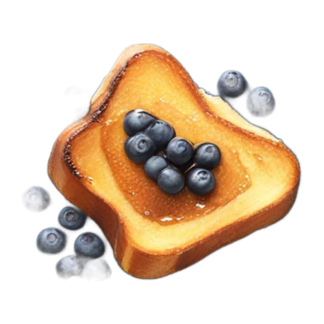 french toast with blueberries and brown maple syrup on top sticker