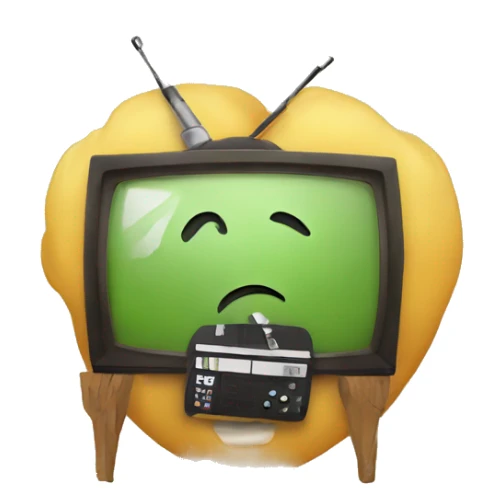 Tattoo emoji with tv symbol  sticker