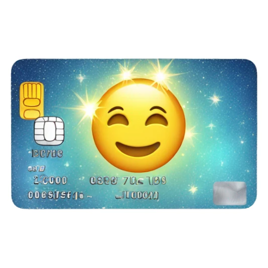 sparkling shining magical credit card sticker
