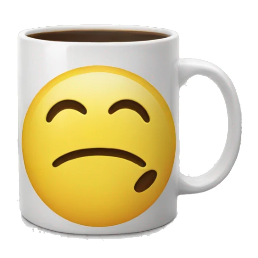 smiley coffee mug sticker