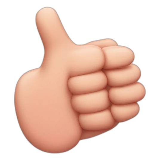 Blushing thumbs up sticker