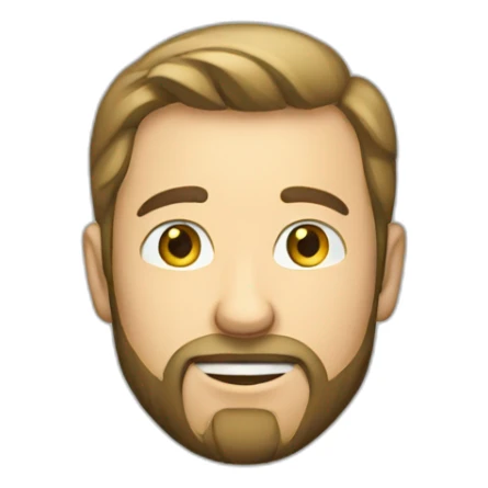 caucasian male with small beard money sticker